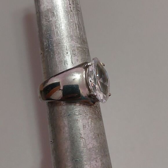 TK316 TUSK Stainless Steel Cubic Zirconia Ring Size 8 - Picture 4 of 7